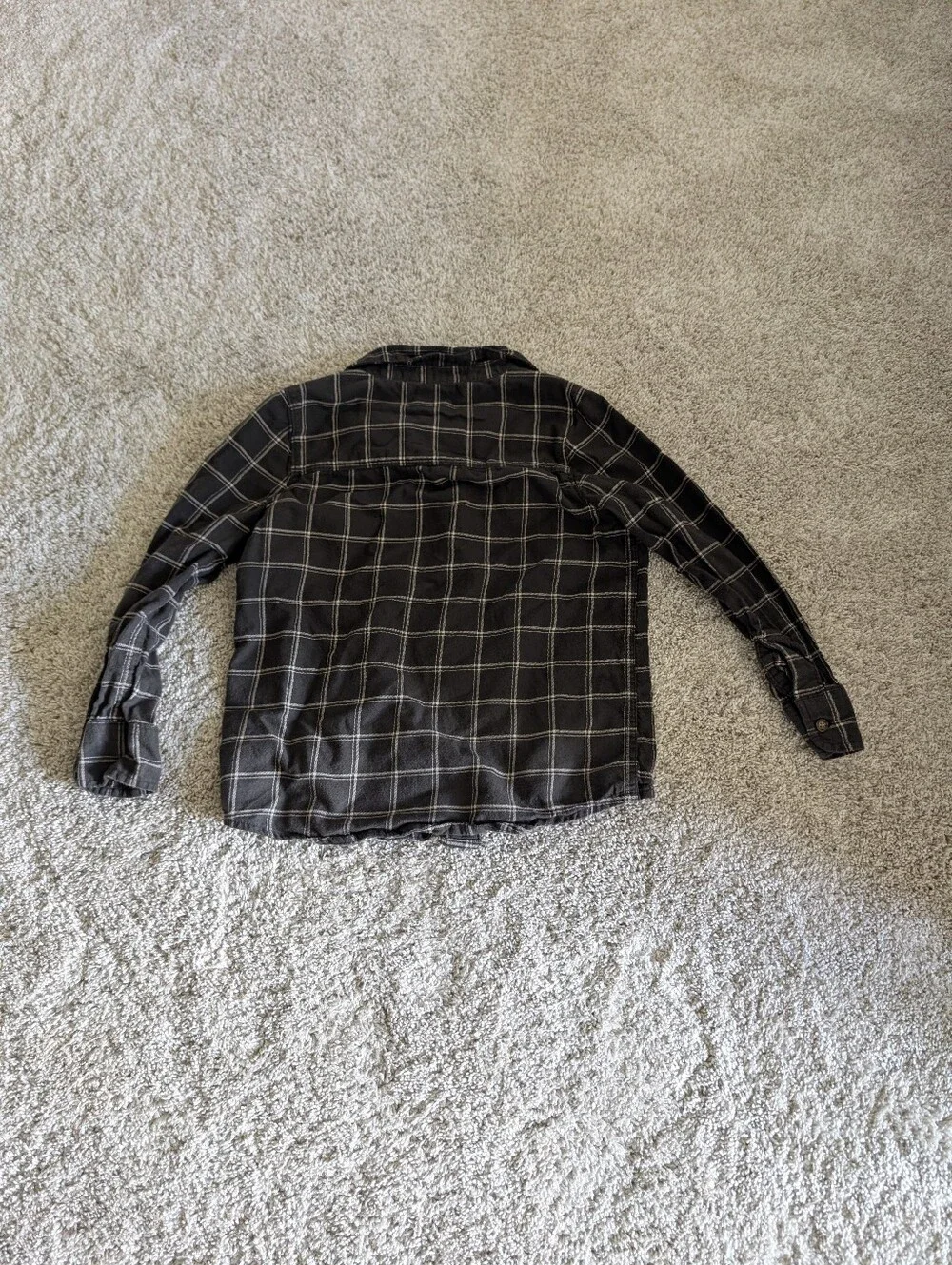 Oshkosh B'gosh Kids Long-Sleeve Black Plaid Button-Up Shirt - Size 8